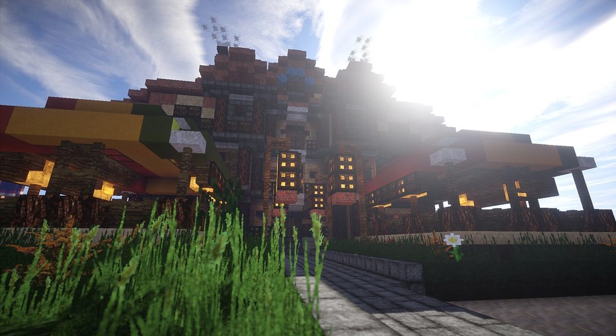 Silvaris – Elfenwald – Minecraft-Map (2024) für Adventure-Team: Waldreich in den Baumkronen mit Hängebrücken, Lichtungen und einem Wurzeltempel. Terrain vollständig handmodelliert, kein generiertes Gr